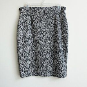 Lafayette 148 NY High Waisted Lace Slim Skirt NWT